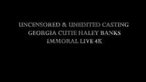 Georgia Cutie Haley Banks swallows big cock on casting couch