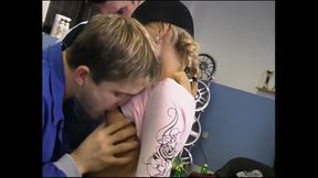 Huge cock in mouth big dick in pussy threesome