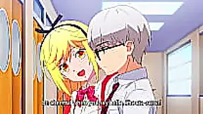 Voluptuous Anime Beauty Ignites Hot Campus Threesome Adventure