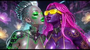 Beautiful Aliens Kiss on Nice Music, Ai Animation