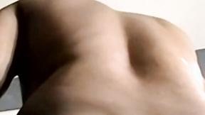 ”Black amateur shows off his dick during solo masturbation”