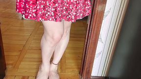 Mini Hot Dress Sissy Shemale Crossdresser Gay Boy Slut Lady Boy White big butt Legs Fetish