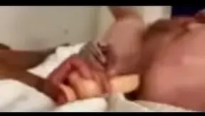 Tattooed Chubby Slut Moans Intensely While Taking 12–Inch Dildo