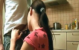 Awesome morning fucking in the kitchen