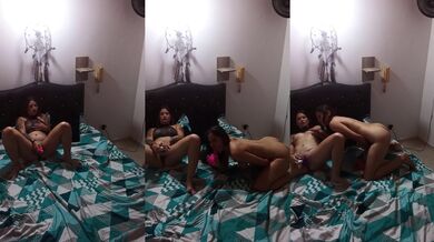 lesbian girls make video masturbating with dildos.