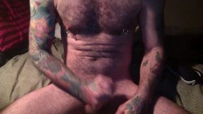 Hairy Tattooed Guy Shows Off for You