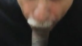 Old daddy give me blowjob and eat my cum 6