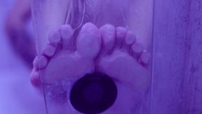 footjob in shower
