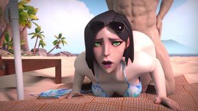 Bubble Butt Viper Prone-Boned on Vacation