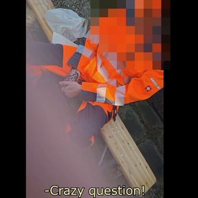 Str8 Apprentice Construction Worker Convinced to Get a Blowjob