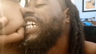 AFTER SHE PLAYS WITH HER BREASTS SUCK, NIBBLE, LICK, AND BITE JUICEY PLUMP PIERCED NIPPLES ALL NIGHT