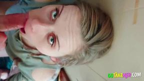 Muscled Daddy Facefucks a Busty Blonde MILF