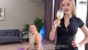 two top pornstars polly yangs and bella murr on the set of hardcore porn with threesome sex!