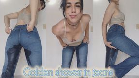 It's totally erotic to get my jeans wet like this