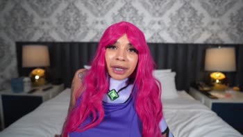 My BF Doesnt Know - My BF Doesn't Know I'm Starfire in Cosplay, Now He's Fucking Me Hard
