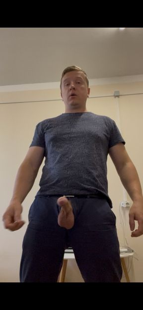 Jerking my dick off at the office and cum