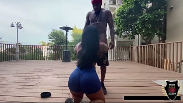 Sexy Monica Santhiago takes a BBC in doggystyle position.