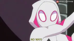 Gwens Tight Hole Overwhelmed by Alien Tongue in Hot Hentai Action
