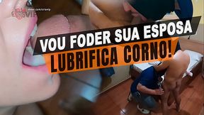Cristina Almeida humilhando marido, leva pau no cu, pau na buceta, coloca o corno pra chupar e engole toda &agrave_ porra do f&atilde_.