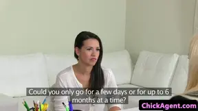 Les female agent straponfucks euro amateur