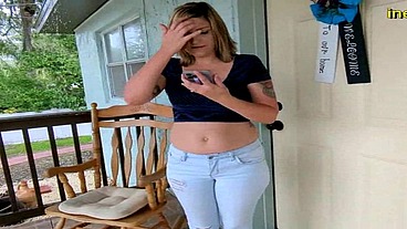 Ayla Aysel wetting tight pants outside omorashi