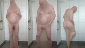 pissen, wichsen und abspritzen im nylonstrumpf fur den korper