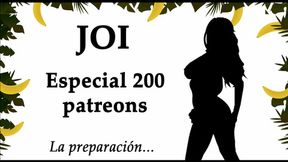 Special JOI for 200 patrons, 200 loads Audio in Spanish