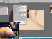 Femboy game dev stream 10: more car cutscene work(57:54, fuck dragon pussy)