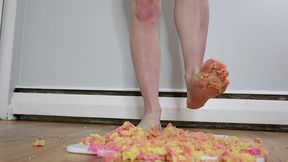 babe s got cake sit and stomp wam ass & barefoot sploshing