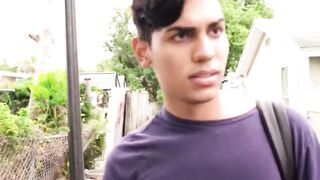 LecheLatinos.com - Straight Latino twink's outdoor bareback fuck in a paid-to-be-gay