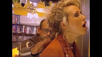 German MILF gets her tight ass fucked at a porn shop