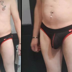 testing my new sexy men&#039;s briefs lingerie