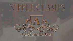 NIPPLE CLAMPS Total lenghts 1:08 minutes Slave Bdsm Nippelklammern Lady Amrapali Herrin Mistress Domina