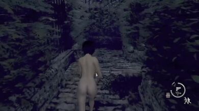 Resident Evil 4 Gooner Edition Brunette Asian babe Gushing Choked Big Tits