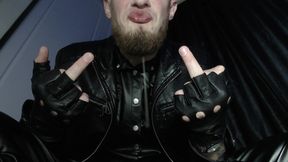 All-leather Alpha -dominates and Humiliates with Spit and Shoe