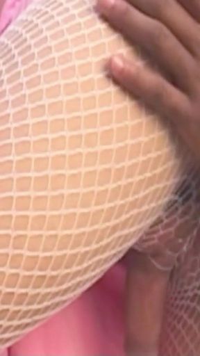 Thick Black Cock Fucks Interracial Latin Shemale Anal