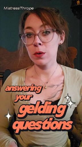 Answering your Gelding Questions
