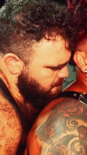 Locker Room Tattooed Bear Drills Deep Bareback
