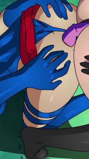 Marvel Psylocke and Ms Marvel Anal Lesbians   Clip 1