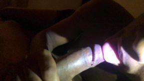 Slow Motion Sloppy Blowjob by Horny African Ebony Teen 18yr Pink Lips POV