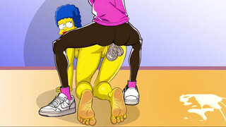 Fresh Sport Trainer With a Phat Black Fuckpole for a Married Housewife. Animation. Simpson Parody