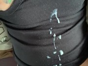 Cumming all over my Shirt after Edging 2 hrs