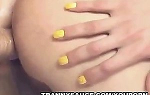 Deep anal for a brunette latina ts