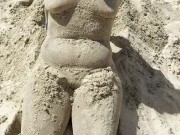 I’m Very HOT🔥 Playing On The NUDIST Beach With My SANDY Body😏