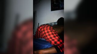 Dark-hued Guy Juggling Bum two