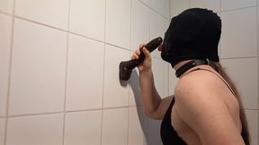 Hooded Sissy Eagerly Deepthroats Cock