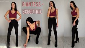 Giantess-executrix squeezes tiny men and eats them