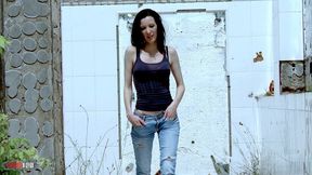 kevin fucking outdoors with skinny french brunette tania kiss