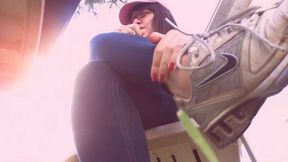 Slave humiliated domination in the garden avi