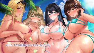 Секс на пляже с двумя красотками - RuSubHentai